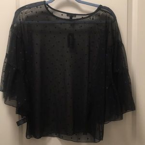 Pin Dot sheer date night top